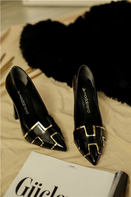 Sapatos femininos com salto 5875 - Preto 296247