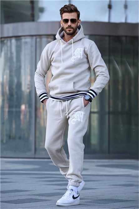 Conjunto Esportivo Masculino 5909 - Bege Claro #361360