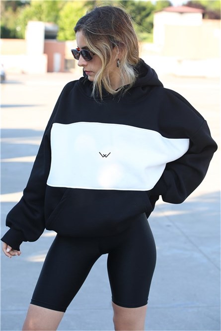 Moletom feminino com capuz MG1544 - Preto #334606