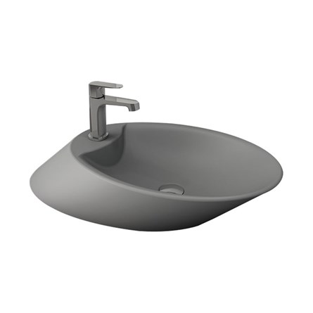 Bocchi Umyvadlo na desku na desku 70 cm - matná šedá #335359