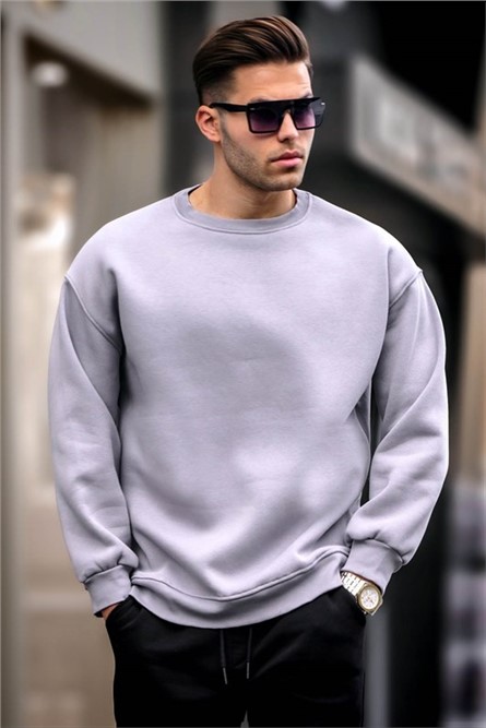 Moletom Oversize Masculino 6048 - Cinza #367205