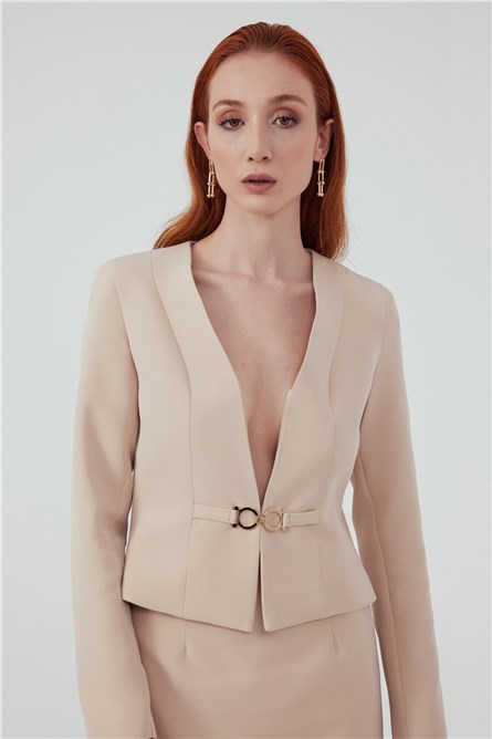 Jaqueta feminina - Bege escuro #309346