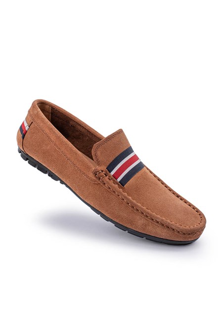 Mocassins masculinos de camurça natural ALEXANDER GARCIA - Camelo 20230321139