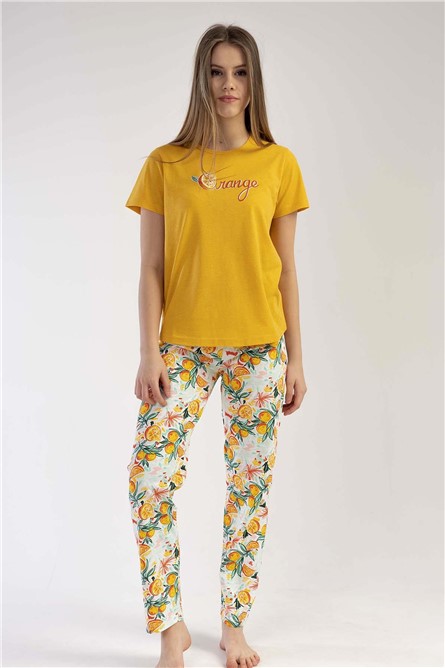 Pijama Feminino 441010 - Laranja #383078