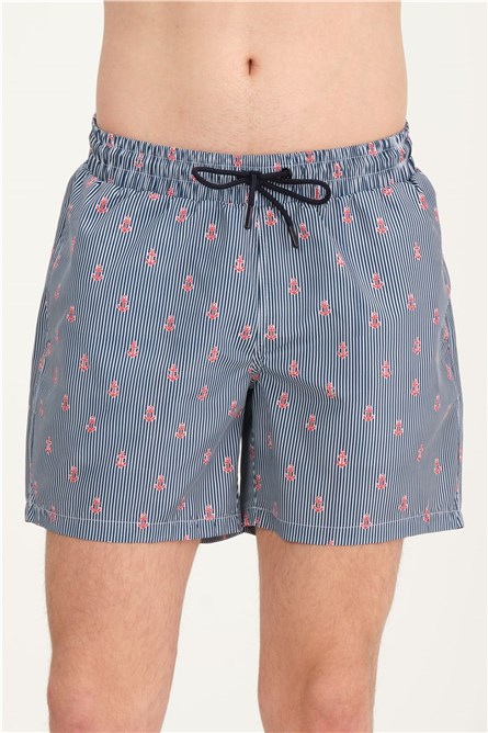 Shorts de Praia Masculino K-223/K223-C - Azul Marinho #362602