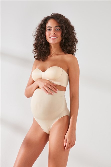 Calcinha Feminina para Maternidade C15210 - Bege Claro #315697