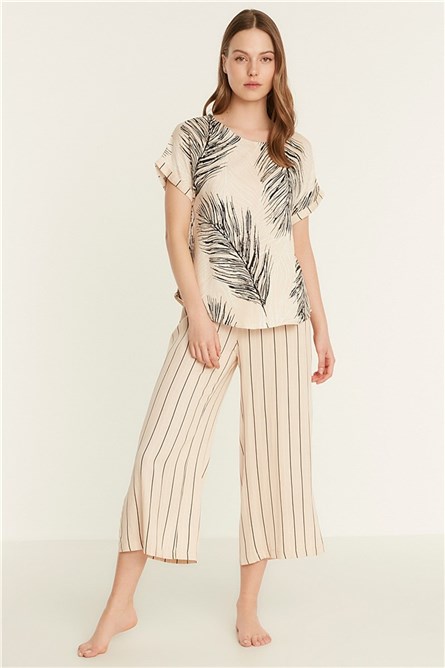 Pijama Feminino 9081 - Creme #331109