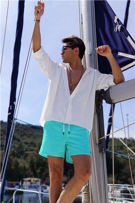 Calções de praia masculino C1350- menta #330222