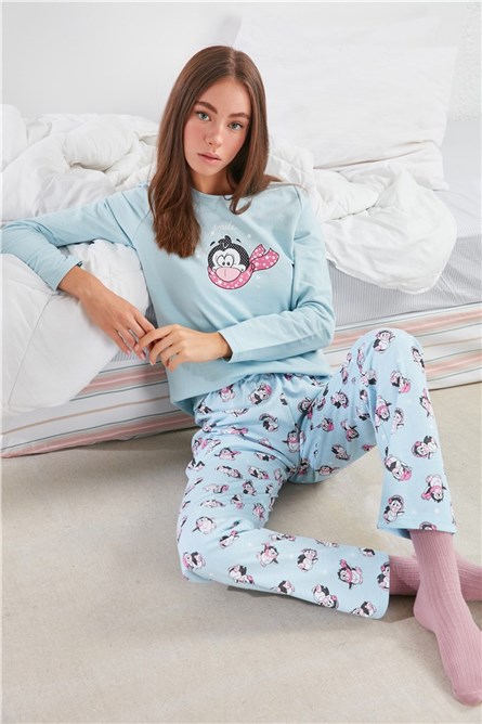 Pijama Feminino C18032477067 - Azul Claro #316128