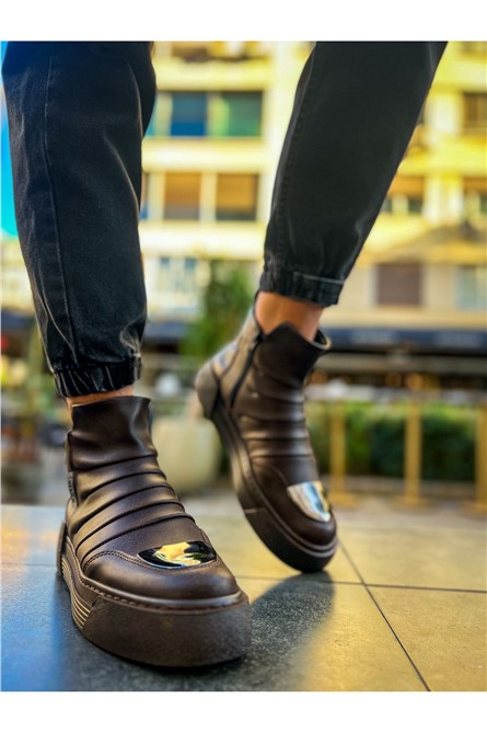 Botas unissex com zíper CH113 CRT - Marrom #366330