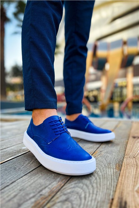 Sapatos masculinos CH149 CBT com cadarço - Azul #369955