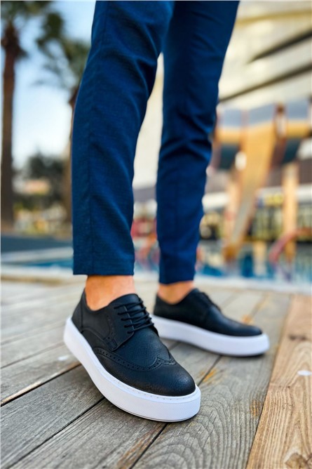 Sapatos masculinos CH149 CBT com cadarço - pretos #369953