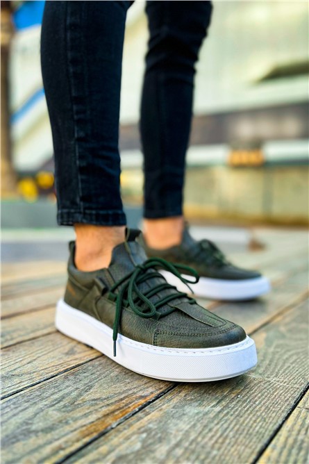 Sapatos masculinos CH159 CBT com cadarço - cáqui #369951