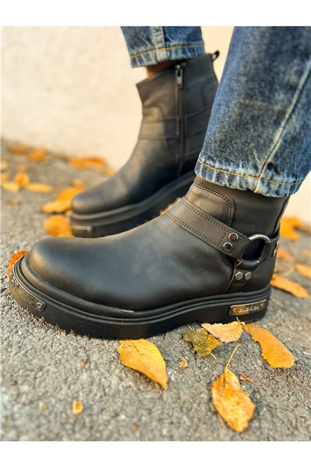 Botas masculinas com zíper CH227 CST - pretas #367868 