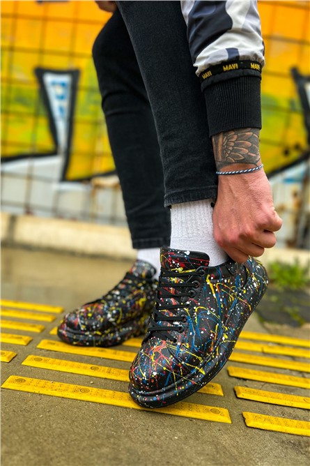 Sapatos de amarrar unissex CH254 CST - Preto #370944