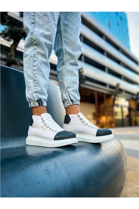 Botas unissex CH258 GBT com cadarço - Branco com Antracite #366291