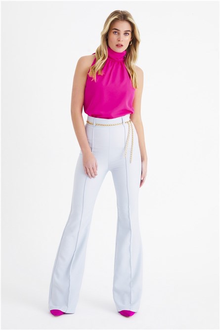 Calça Feminina Cintura Alta - Azul Claro #329564