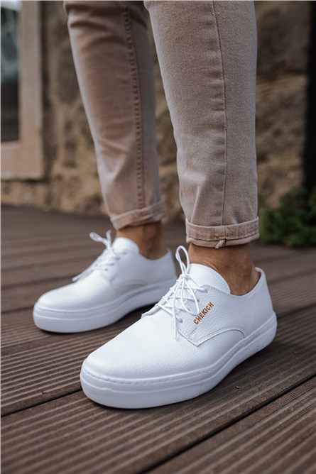 Sapatos unissex Chekich com atacadores CH005 - Branco #359450