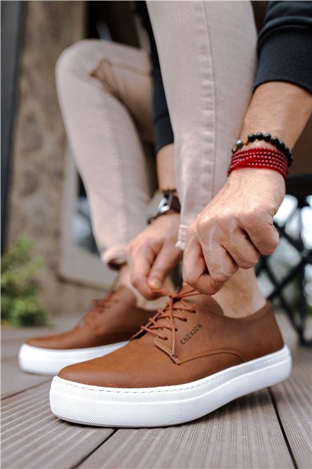 Sapatos unissex Chekich com atacadores CH005 - Taba #359455