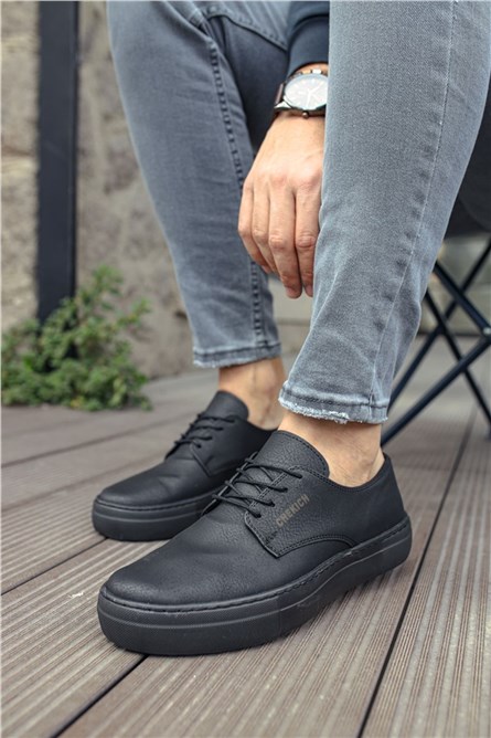 Sapatos unissex Chekich com atacadores CH005 - Preto #359463