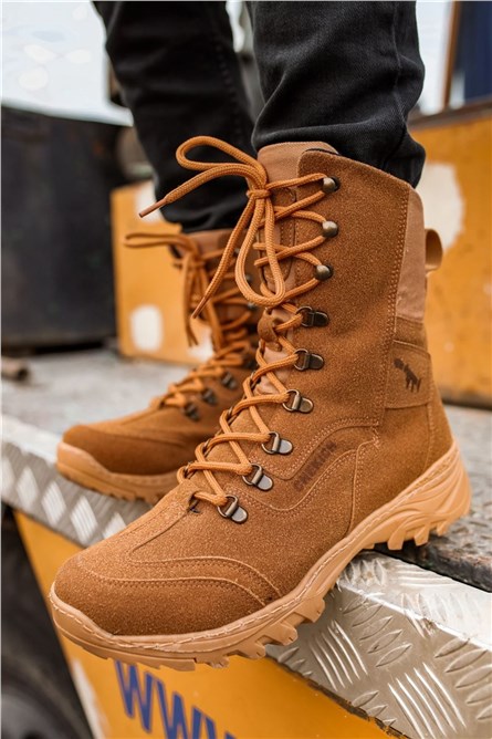 Botas masculinas de camurça Chekich CH051 - Taba #359550