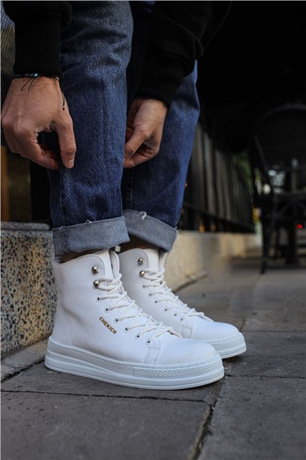 Botas Chekich Masculinas CH055 - Brancas #359381