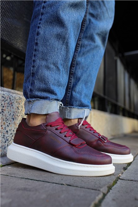 Sapatos unissex Chekich com atacadores CH073 - Borgonha #359581