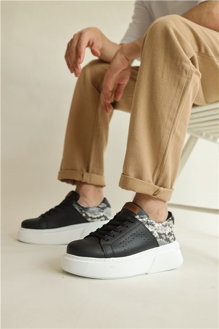 Sapatos unissex Chekich com cadarços CH145 - Preto #359688