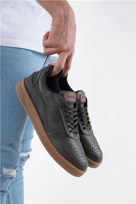 Calçados Masculinos Chekich CH157 - Cáqui #359702