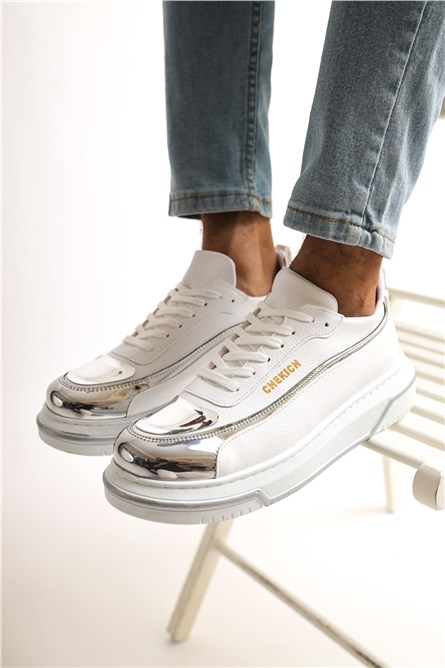 Sapatos unissex Chekich com cadarços CH241 - Branco #362131