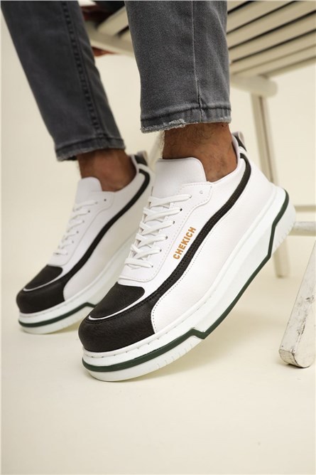 Sapatos Unissex Chekich CH241 - Branco com Cáqui #359763