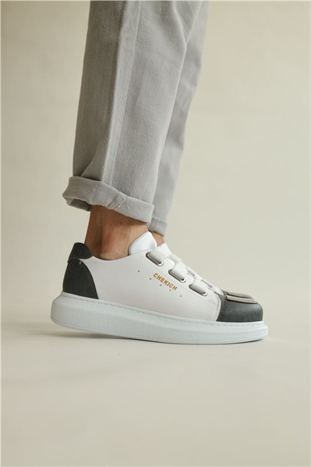Sapatos Unissex Chekich CH251 - Branco com Antracite #359771