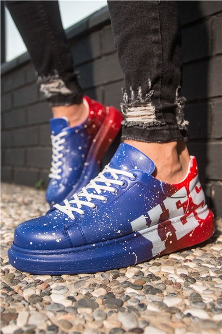 Sapatos Unissex Chekich CH254 - Vermelho-Azul #359813