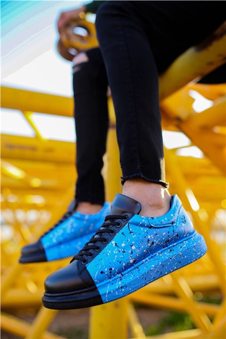 Sapatos unissex Chekich com atacadores CH254 - Azul com Preto #359826