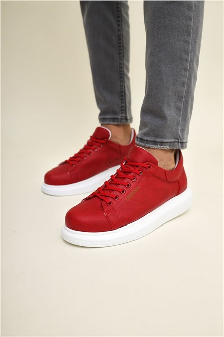Sapatos unissex Chekich CH257 com atacadores - Vermelho #359837