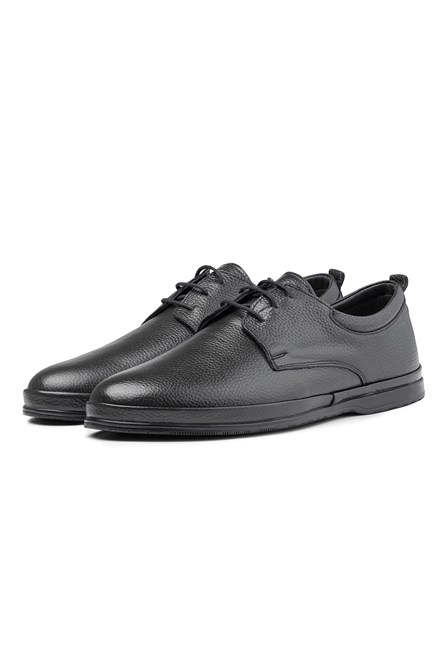 Sapatos casuais masculinos de couro genuíno Ducavelli - Preto #385345