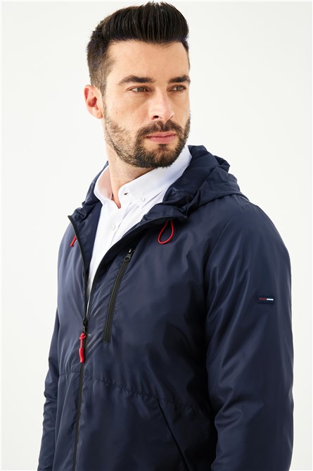 Capa de chuva masculina com capuz Y-23 - Marinha #408316