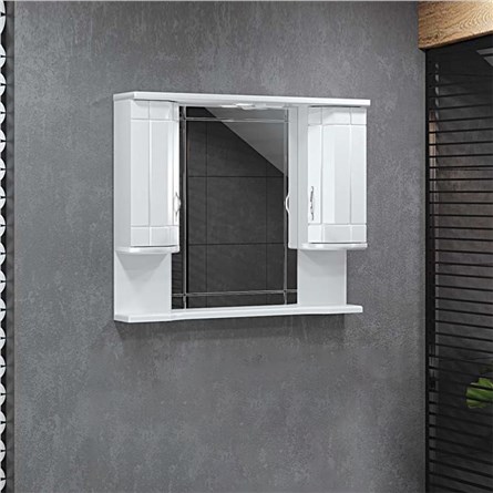 Denko Deniz Tükörszekrény 100 cm - Fehér #338529