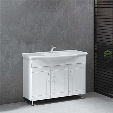 Denko Deniz Skříňka s dřezem 100 cm - Bílá #338528