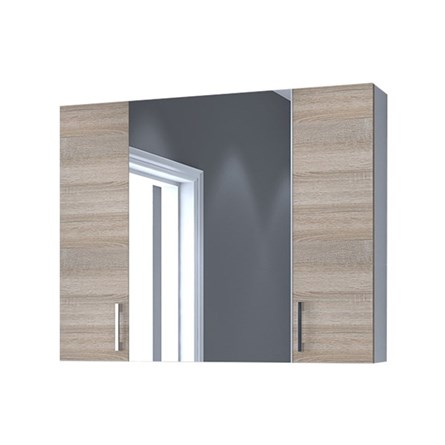 Denko Petra Mirror with Cabinets 95 cm - Light Walnut-Sonomo #339221