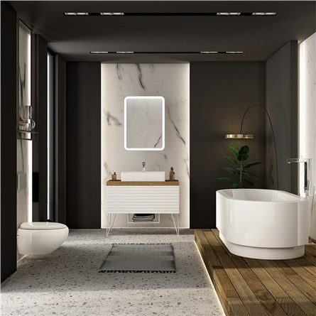 Denko Taylan fürdőszobai szekrény 100 cm - fehér #339193