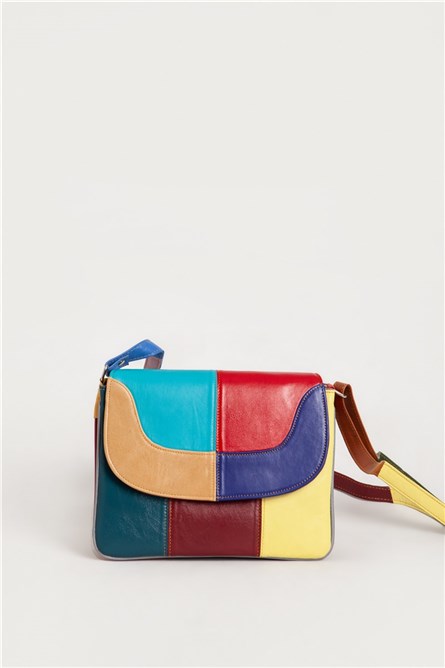 Bolsa de couro genuíno DERİCLUB 2034L - Multicolor #321931