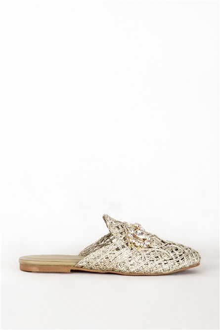 Chinelos Femininos com Pedras Decorativas 7668 - Verde Claro #383463