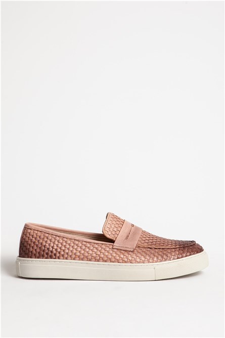 Sapatos masculinos em couro natural - Castanho claro