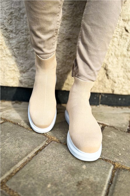 Sapatos masculinos têxteis CH207 TRT - cor creme #407931