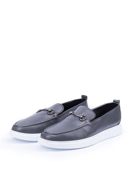 Sapatos masculinos de couro genuíno Ducavelli Anchor - cinza 308250