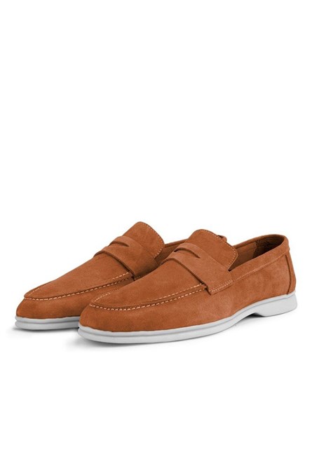 Sapatos masculinos de camurça natural Ducavelli - Camelo #333232