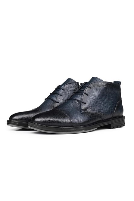 Botas masculinas de couro legítimo Ducavelli - Azul Escuro #316891