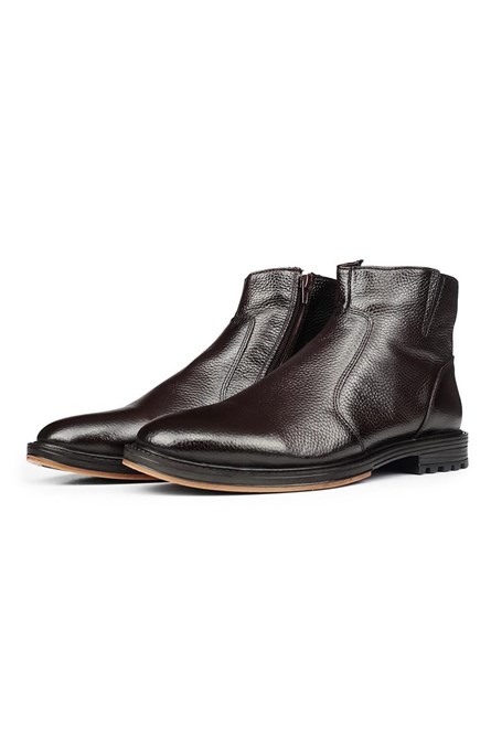 Botas masculinas de couro legítimo Ducavelli - marrom escuro #316913
