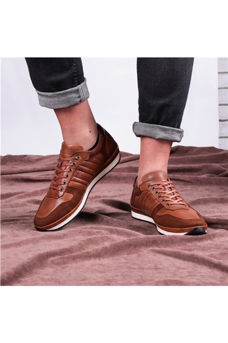 Sapatos masculinos de couro legítimo Ducavelli - marrom claro #326808